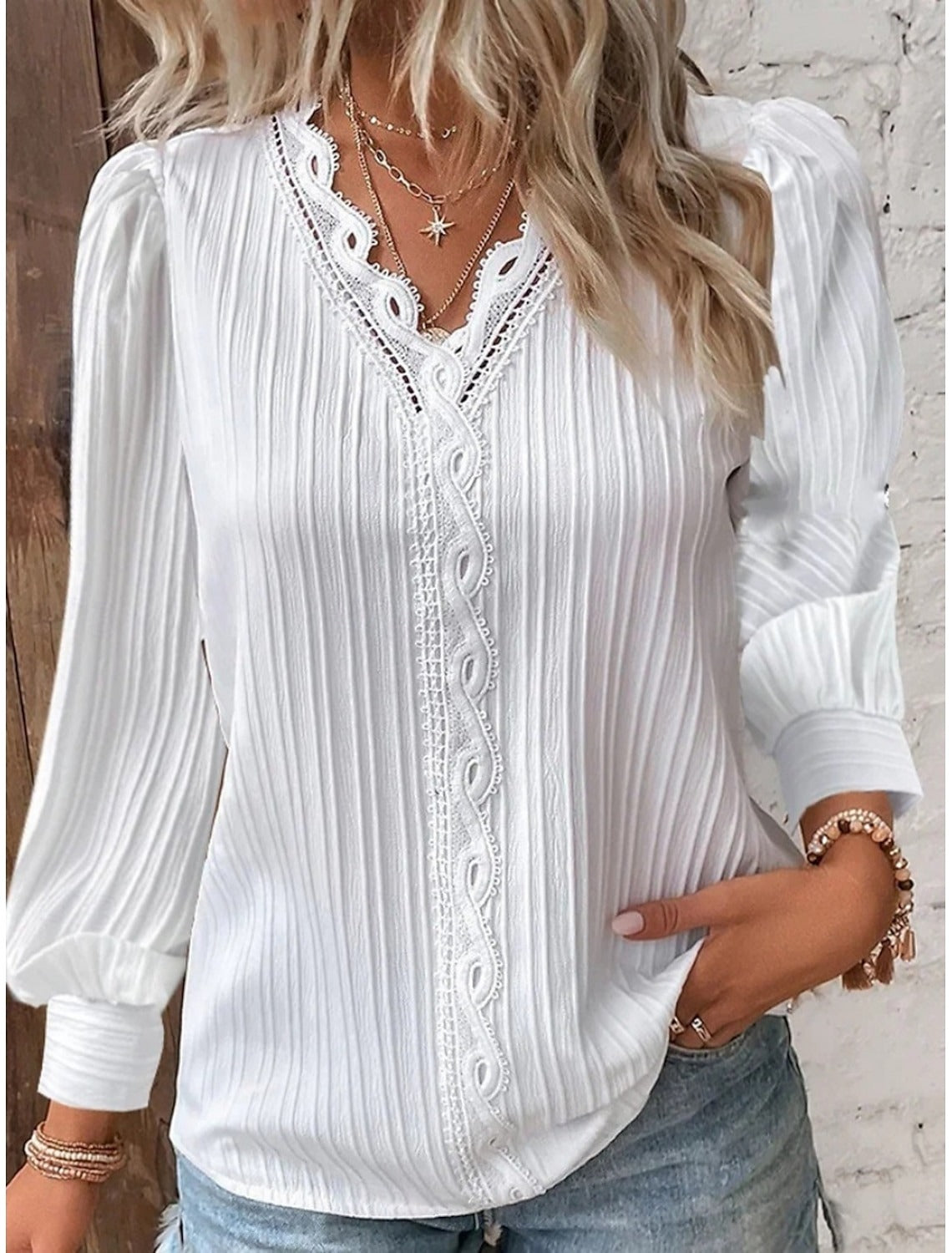 Orlisse | Elegant Solid Blouse