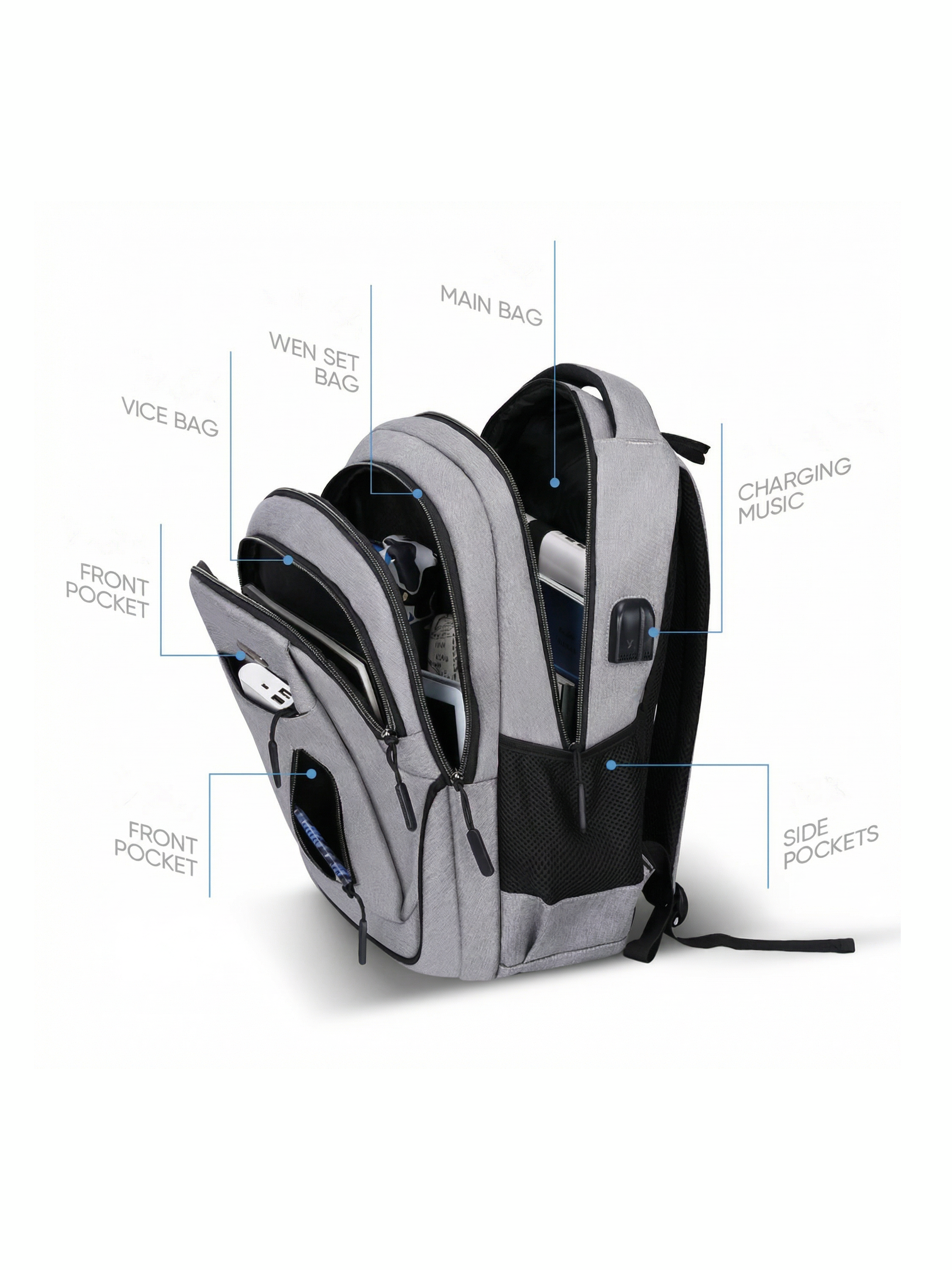 Men's Laptop Backpack Waterproof Durable Large
