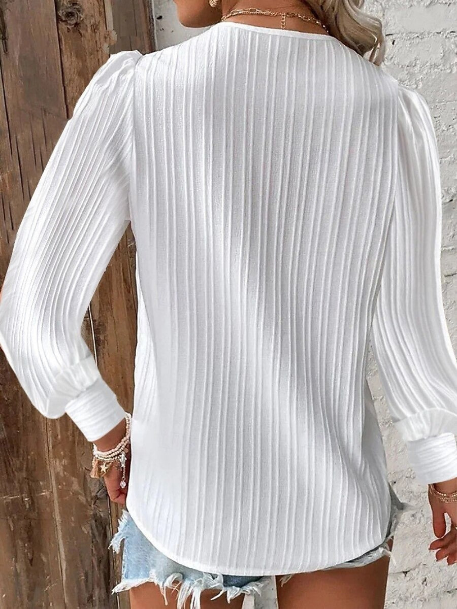Orlisse | Elegant Solid Blouse